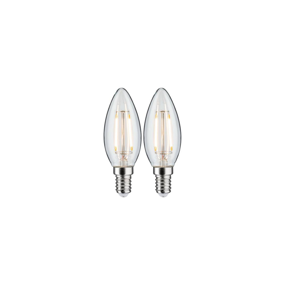 Filament 230V LED Kerze E14 2x250lm 2x2,7W 2700K Klar