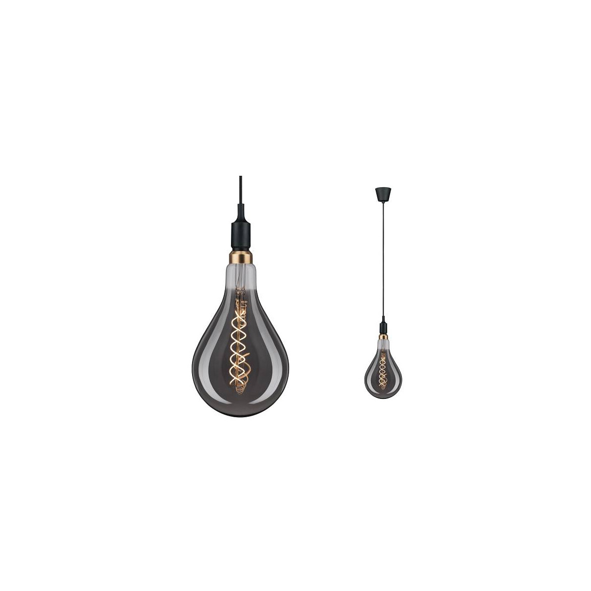 Neordic Pendelleuchte Ketil E27 max. 60W Schwarz dimmbar Silikon Kunststoff