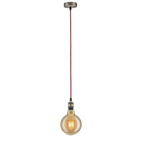 Neordic Pendelleuchte Eldar E27 max. 60W Rot Nickel geb&uuml