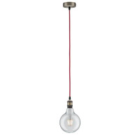 Neordic Pendelleuchte Eldar E27 max. 60W Rot Nickel geb&uuml