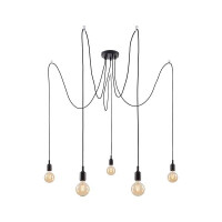 Neordic Pendelleuchte Ketil E27 max. 5x60W Schwarz dimmbar S