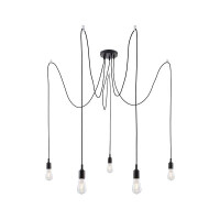 Neordic Pendelleuchte Ketil E27 max. 5x60W Schwarz dimmbar S