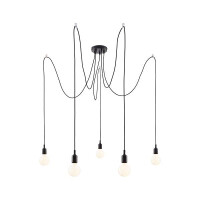 Neordic Pendelleuchte Ketil E27 max. 5x60W Schwarz dimmbar S