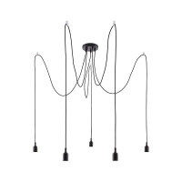 Neordic Pendelleuchte Ketil E27 max. 5x60W Schwarz dimmbar S