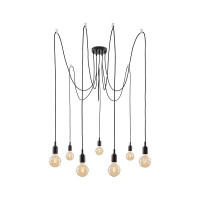 Neordic Pendelleuchte Ketil E27 max. 7x60W Schwarz dimmbar S