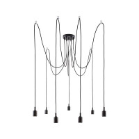 Neordic Pendelleuchte Ketil E27 max. 7x60W Schwarz dimmbar S