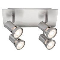 Wand-/Deckenleuchte Teja GU10 230V max. 4x10W dimmbar Nickel