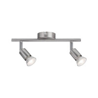 Deckenstrahler Carolina GU10 230V max. 2x10W dimmbar Nickel 