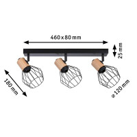 Deckenstrahler Lanka E14 230V max. 3x20W dimmbar Schwarz 6