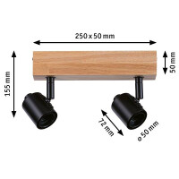 Deckenstrahler Arvid E27 230V max. 2x20W dimmbar Schwarz 6