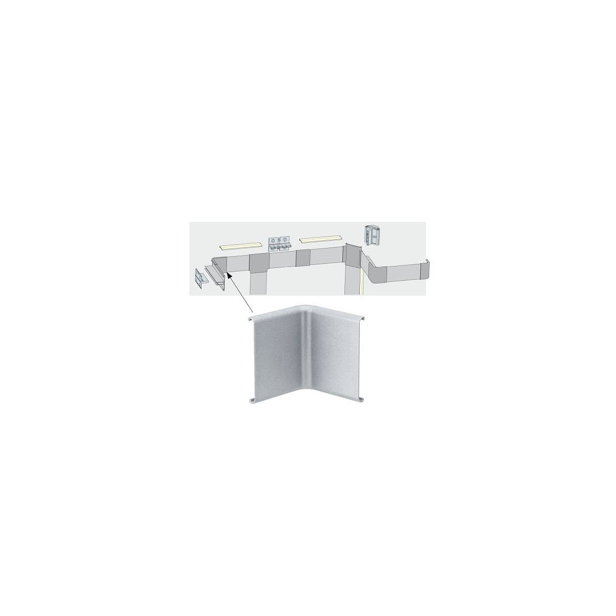 70272 Duo Profil Inside Corner 2er Pack Alu matt Kunststoff - Paulmann
