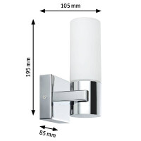 Spiegelleuchte Gemini IP44 E14 230V max. 2x20W dimmbar Chrom