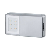 LED Schrankleuchte Batterie SnapLED 53x95mm 25lm 2700K Silbe