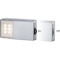 LED Schrankleuchte Batterie SnapLED 53x95mm 25lm 2700K Silbe