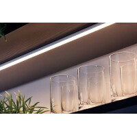 LED Strip Profil Base Weißer Diffusor 1m Alu eloxiert 