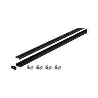 LED Strip Profil Base Schwarzer Diffusor 2m Schwarz 5