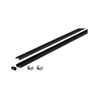 LED Strip Profil Base Schwarzer Diffusor 1m Schwarz 5