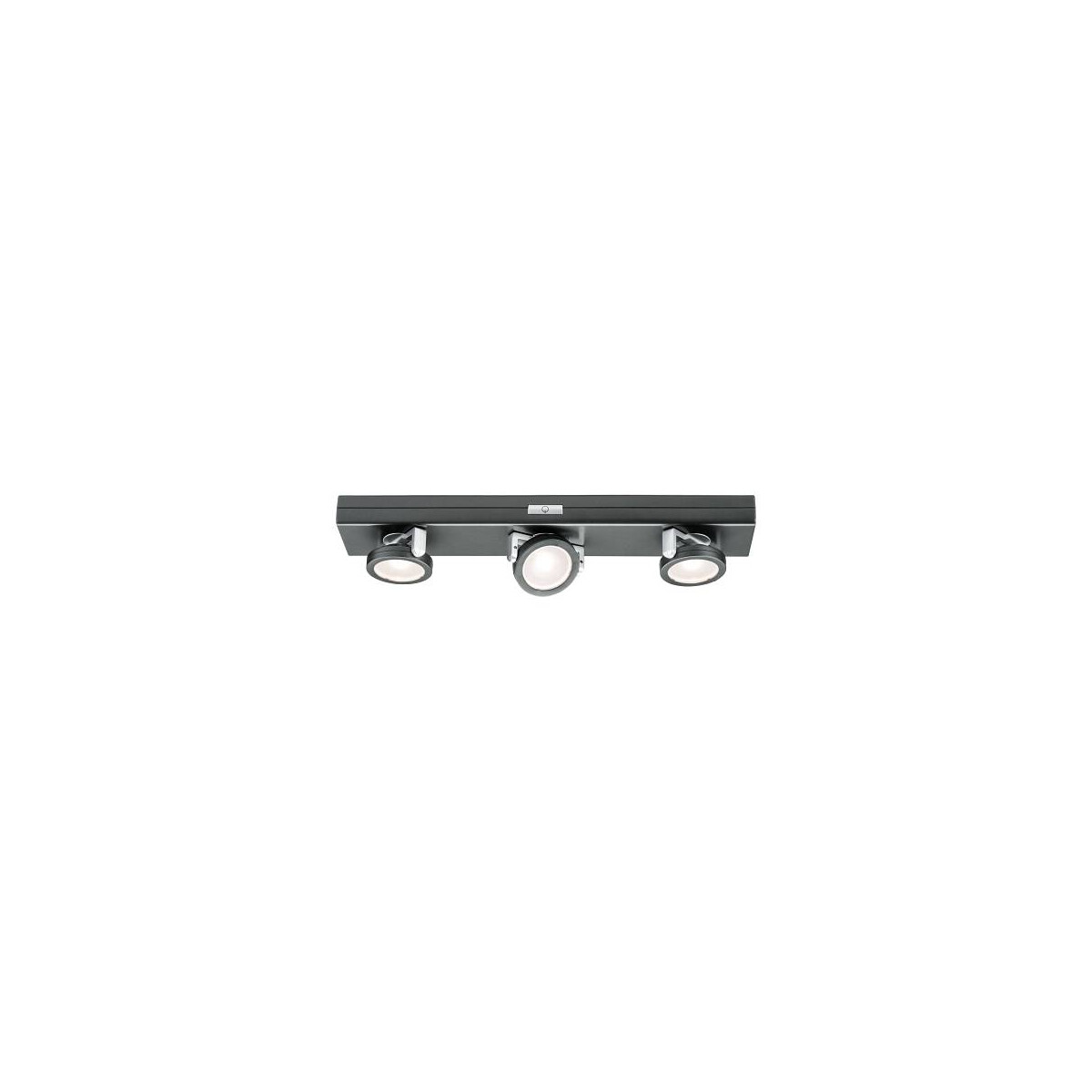 LED Unterschrankleuchte Batterie Rotate inkl. Schalter 310x60mm 3x18lm 3000K dimmbar Anthrazit Chrom matt