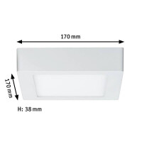 LED Panel Lunar eckig 170x170mm 3000K Weiß matt 5