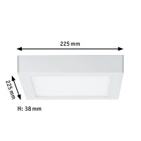 LED Panel Lunar eckig 225x225mm 3000K Weiß matt 5