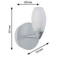 Wandleuchte Carina IP44 G9 230V max. 28W dimmbar Chrom matt 