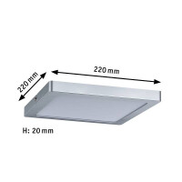 LED Panel Atria eckig 220x220mm 2700K Chrom matt dimmbar 5