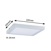 LED Panel Atria eckig 220x220mm 2700K Weiß matt dimmba