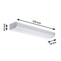 HomeSpa LED Wandleuchte Arneb IP44 3000K 550lm 230V 9W Wei&s