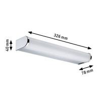 HomeSpa LED Wandleuchte Arneb IP44 3000K 550lm 230V 9W Chrom