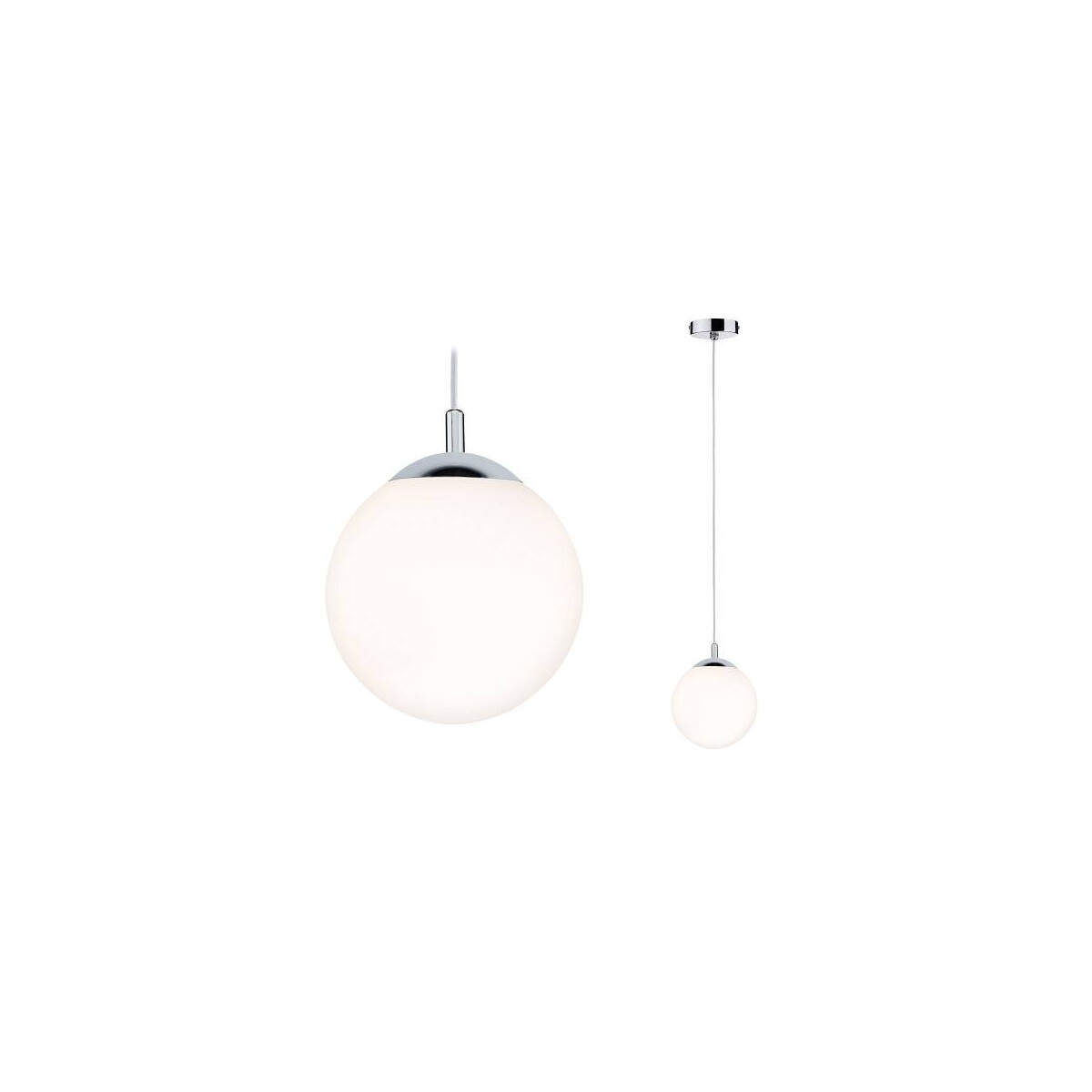 Pendelleuchte Globe IP44 E27 max. 20W Satin Chrom dimmbar