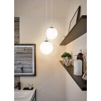 Pendelleuchte Globe IP44 E27 max. 20W Satin Chrom dimmbar 4