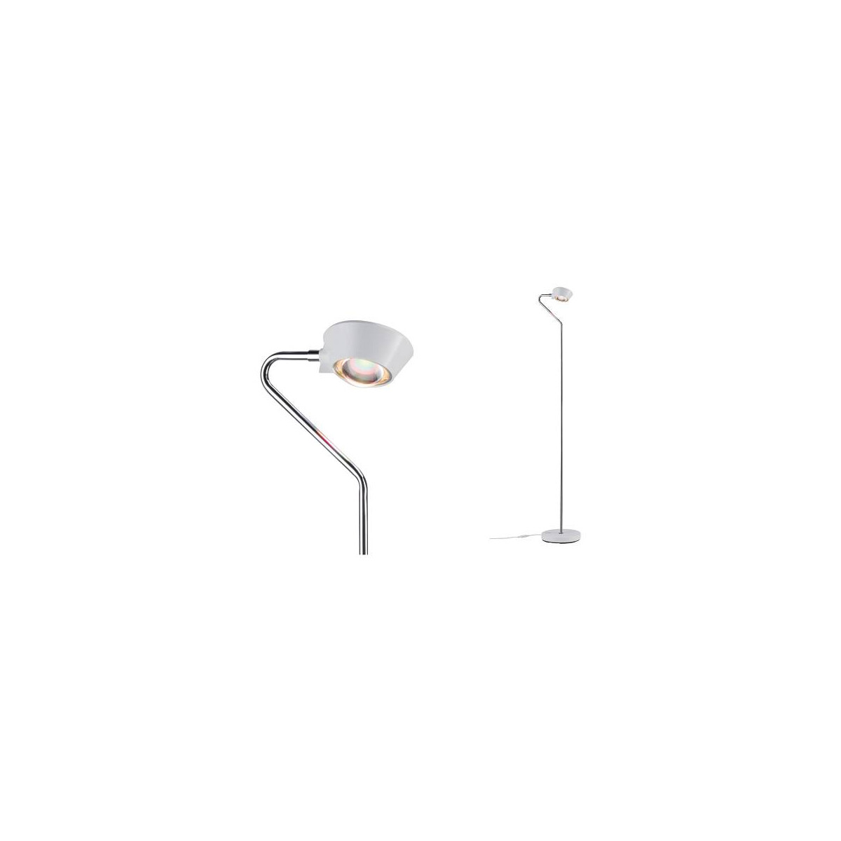 LED Stehleuchte 3-Step-Dim Ramos 2700K 840lm / 320lm 7,5 / 1x3,5W Weiß matt Chrom