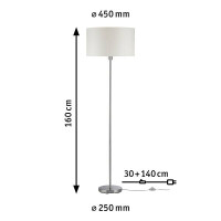 Stehleuchte Tessa E27 max. 60W Creme Eisen gebürstet Me