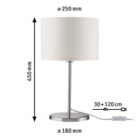 Tischleuchte Tessa E14 max. 40W Creme Eisen gebürstet 5