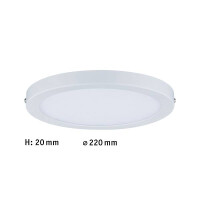 LED Panel Atria rund 220mm 4000K Weiß matt 7