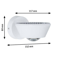 LED Wandleuchte Sabik IP44 2700K 800lm / 390lm 230V 9 / 1x4W