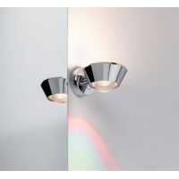 LED Wandleuchte Sabik IP44 2700K 800lm / 390lm 230V 9 / 1x4W