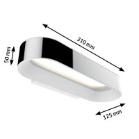 LED Wandleuchte Agena IP44 2700K 1200lm 230V 20W dimmbar Chr