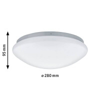 LED Deckenleuchte Leonis IP44 3000K 890lm 230V 10W Wei&szlig