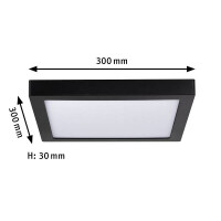 LED Panel Abia eckig 300x300mm 2700K Schwarz matt 6