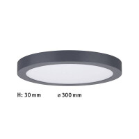 LED Panel Abia rund 300mm 2700K Dunkelgrau 4