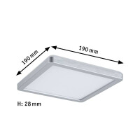 LED Panel Atria Shine Backlight eckig 190x190mm 3000K Chrom 