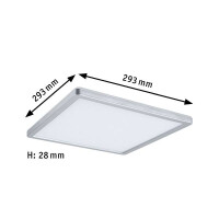 LED Panel Atria Shine Backlight eckig 293x293mm 3000K Chrom 