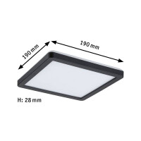 LED Panel Atria Shine Backlight eckig 190x190mm 3000K Schwar