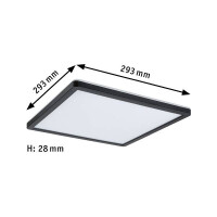 LED Panel Atria Shine Backlight eckig 293x293mm 3000K Schwar