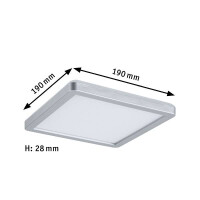 LED Panel Atria Shine Backlight eckig 190x190mm 4000K Chrom 