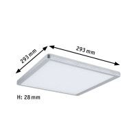 LED Panel Atria Shine Backlight eckig 293x293mm 4000K Chrom 