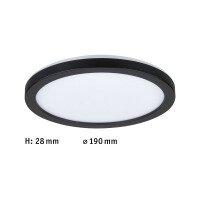 LED Panel Atria Shine Backlight rund 190mm 4000K Schwarz 7