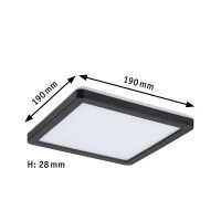 LED Panel Atria Shine Backlight eckig 190x190mm 4000K Schwar