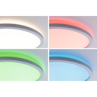 LED Panel Atria Shine Backlight rund 420mm RGBW Chrom matt d
